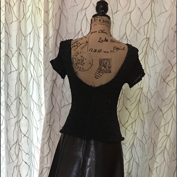 One piece full length silver and black dress - Picture 2 of 4